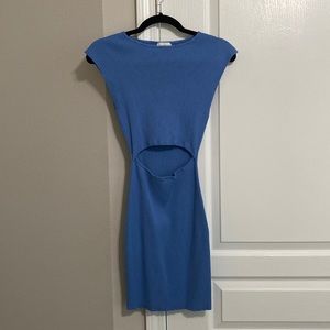 Wilfred cutout knit mini dress